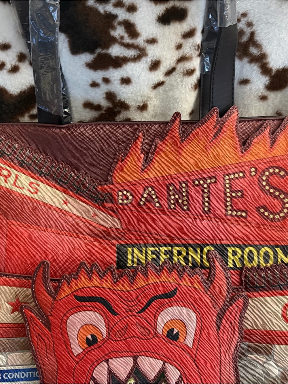 Loungefly Red & Orange Beetlejuice Inferno Room Tote - Picture 4 of 5